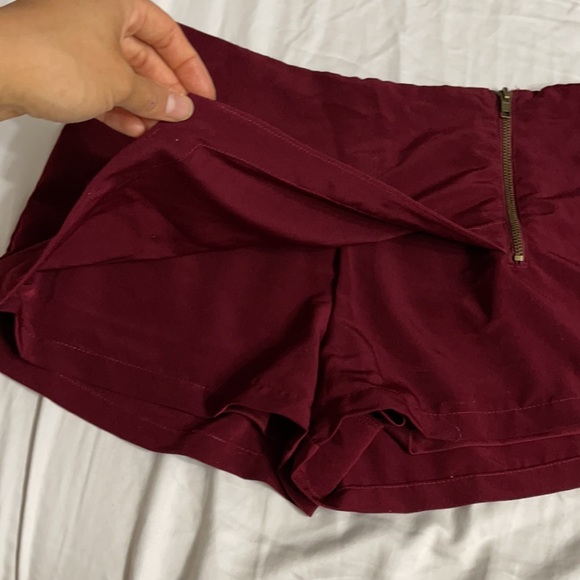 Forever 21 Maroon Wrap Front Skort - Picture 3 of 7